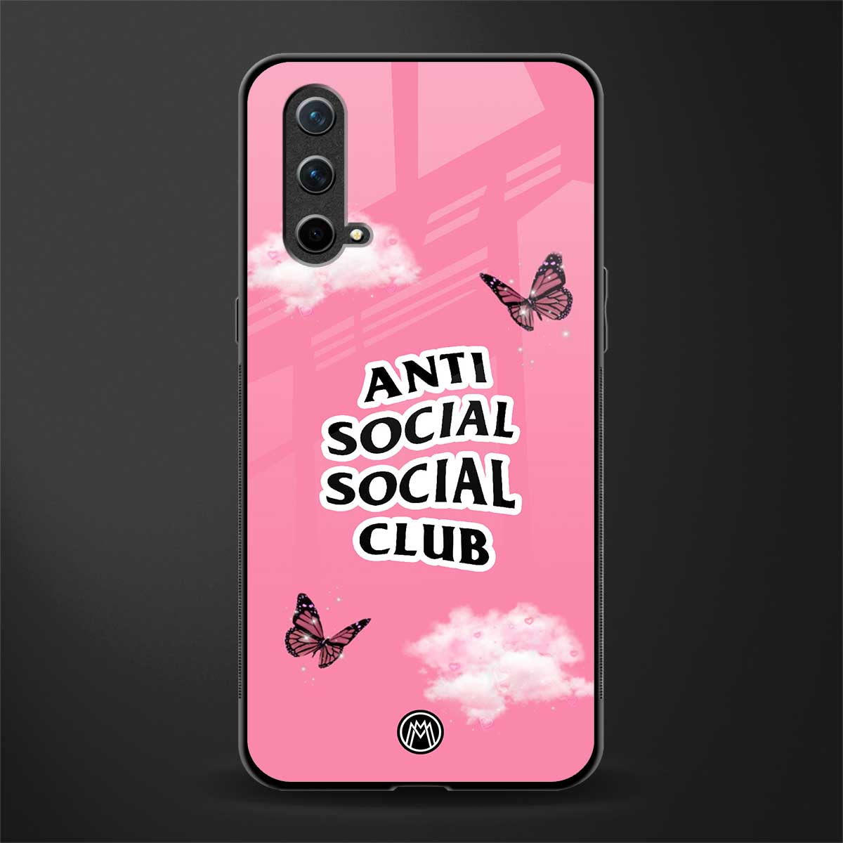 anti social social club pink edition glass case for oneplus nord ce 5g image