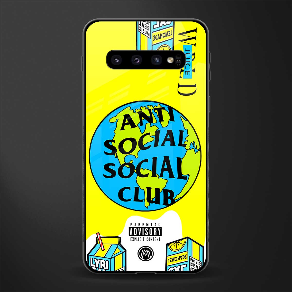 anti social social club x juice wrld glass case for samsung galaxy s10 plus image