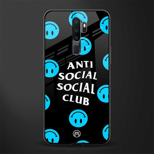 anti social social club x smileys glass case for oppo a5 2020 image