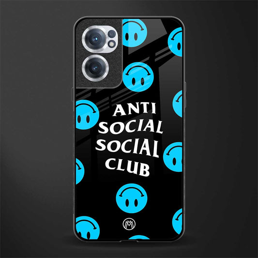 anti social social club x smileys glass case for oneplus nord ce 2 5g image