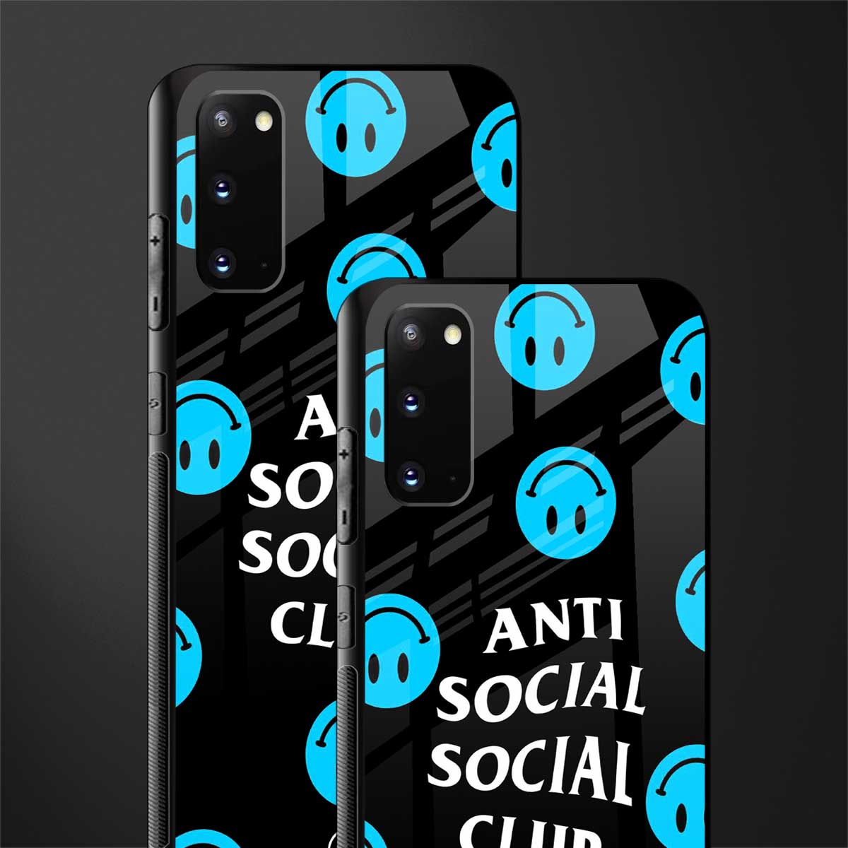 anti social social club x smileys glass case for samsung galaxy s20 image-2
