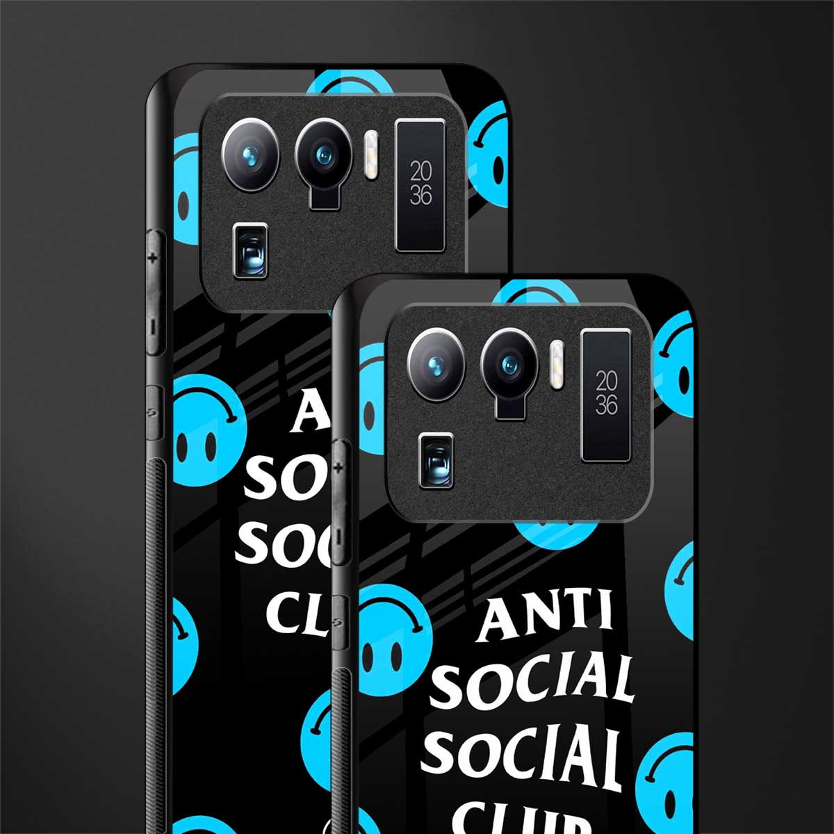 anti social social club x smileys glass case for mi 11 ultra 5g image-2