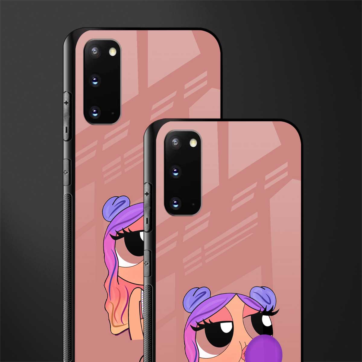antique purple tote powerpuff girl glass case for samsung galaxy s20 image-2