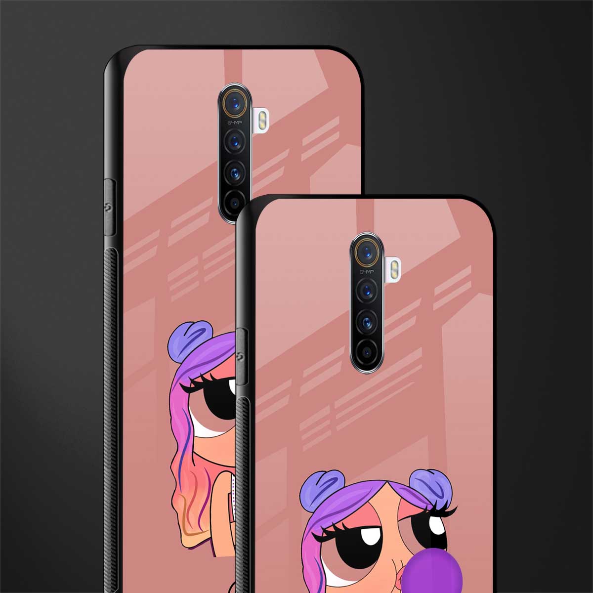 antique purple tote powerpuff girl glass case for realme x2 pro image-2