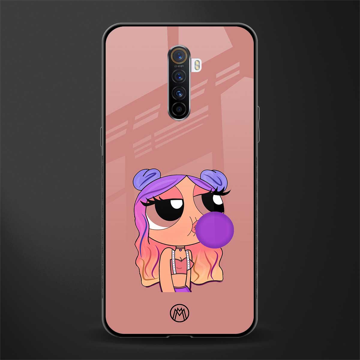 antique purple tote powerpuff girl glass case for realme x2 pro image