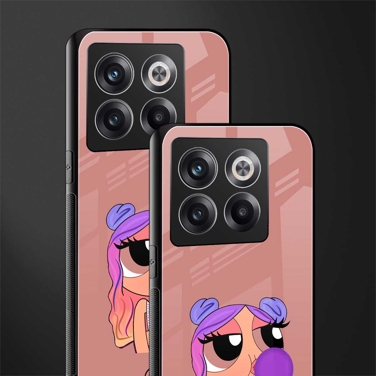 antique purple tote powerpuff girl back phone cover | glass case for oneplus 10t