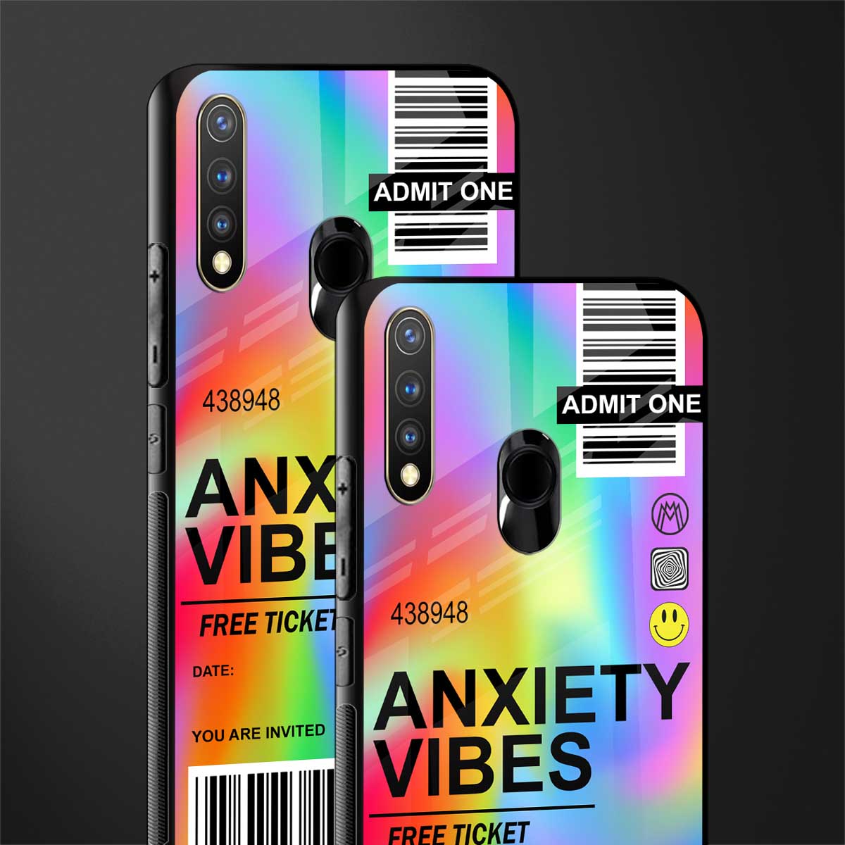 anxiety vibes glass case for vivo y19 image-2