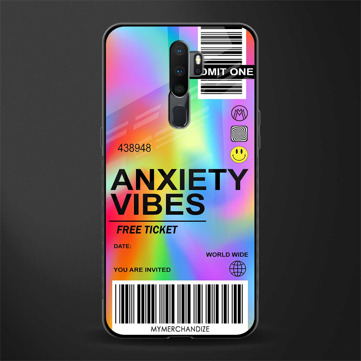 anxiety vibes glass case for oppo a9 2020 image