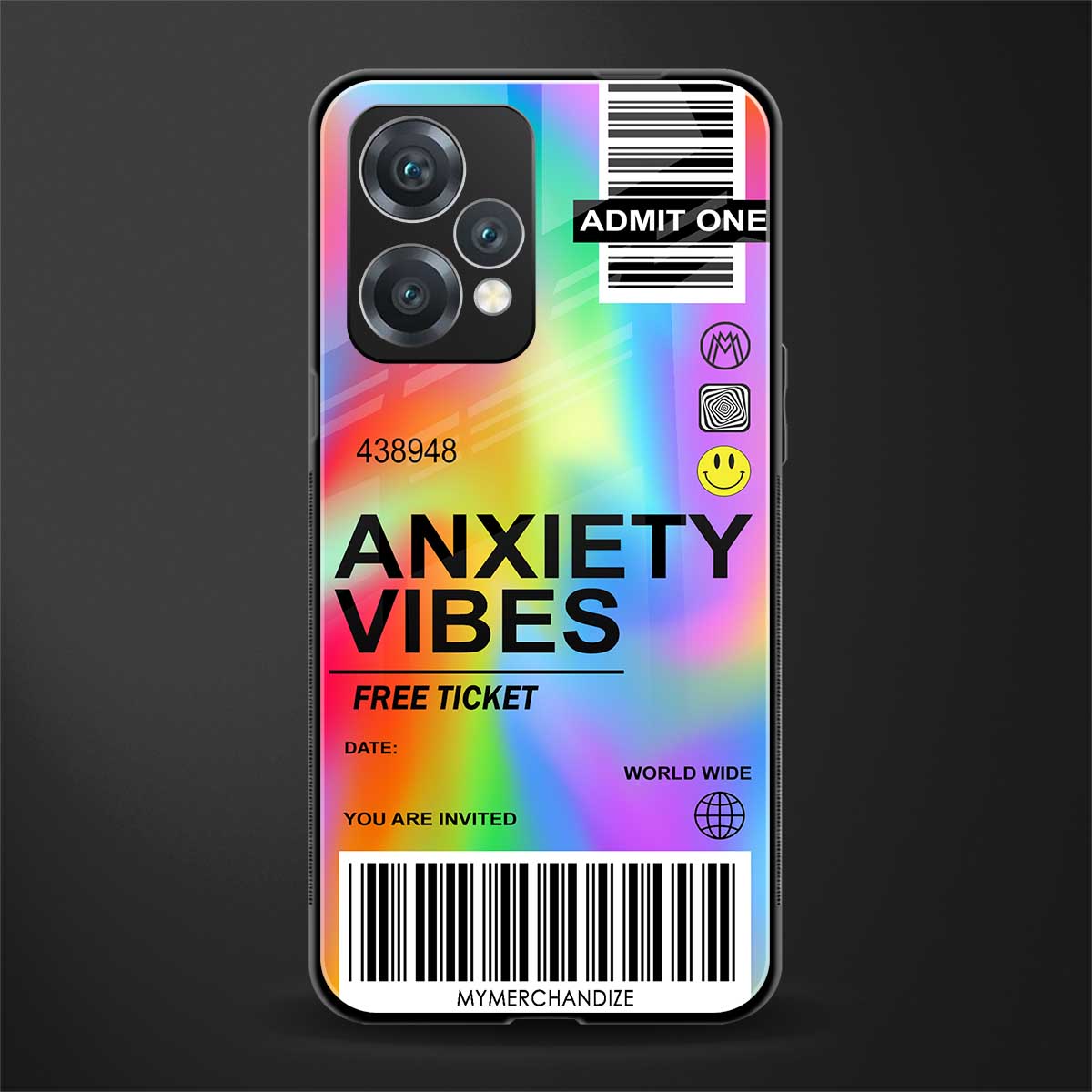 anxiety vibes back phone cover | glass case for realme 9 pro 5g