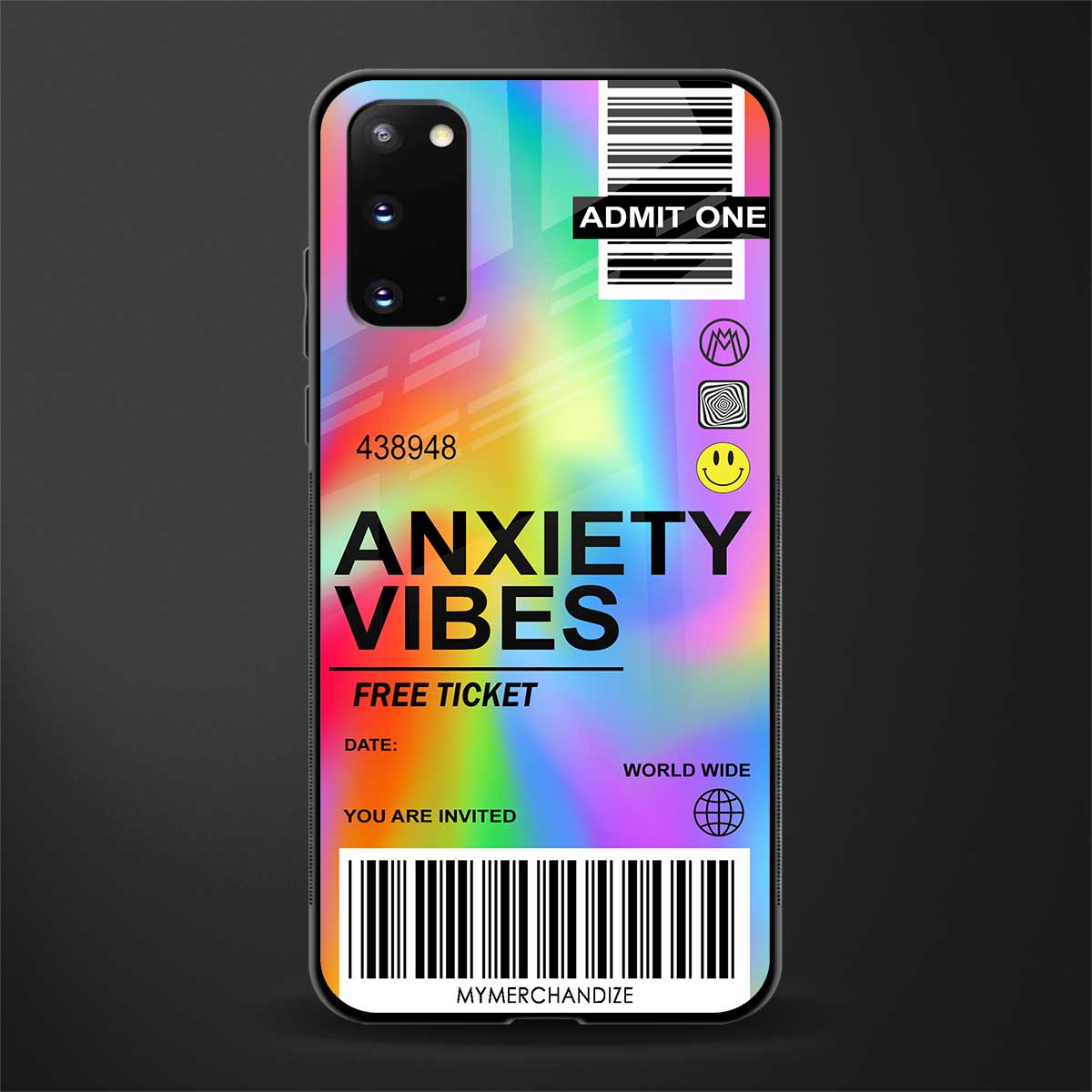 anxiety vibes glass case for samsung galaxy s20 image