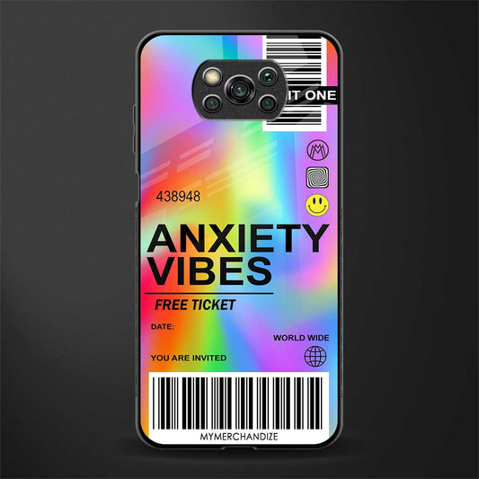 anxiety vibes glass case for poco x3 image