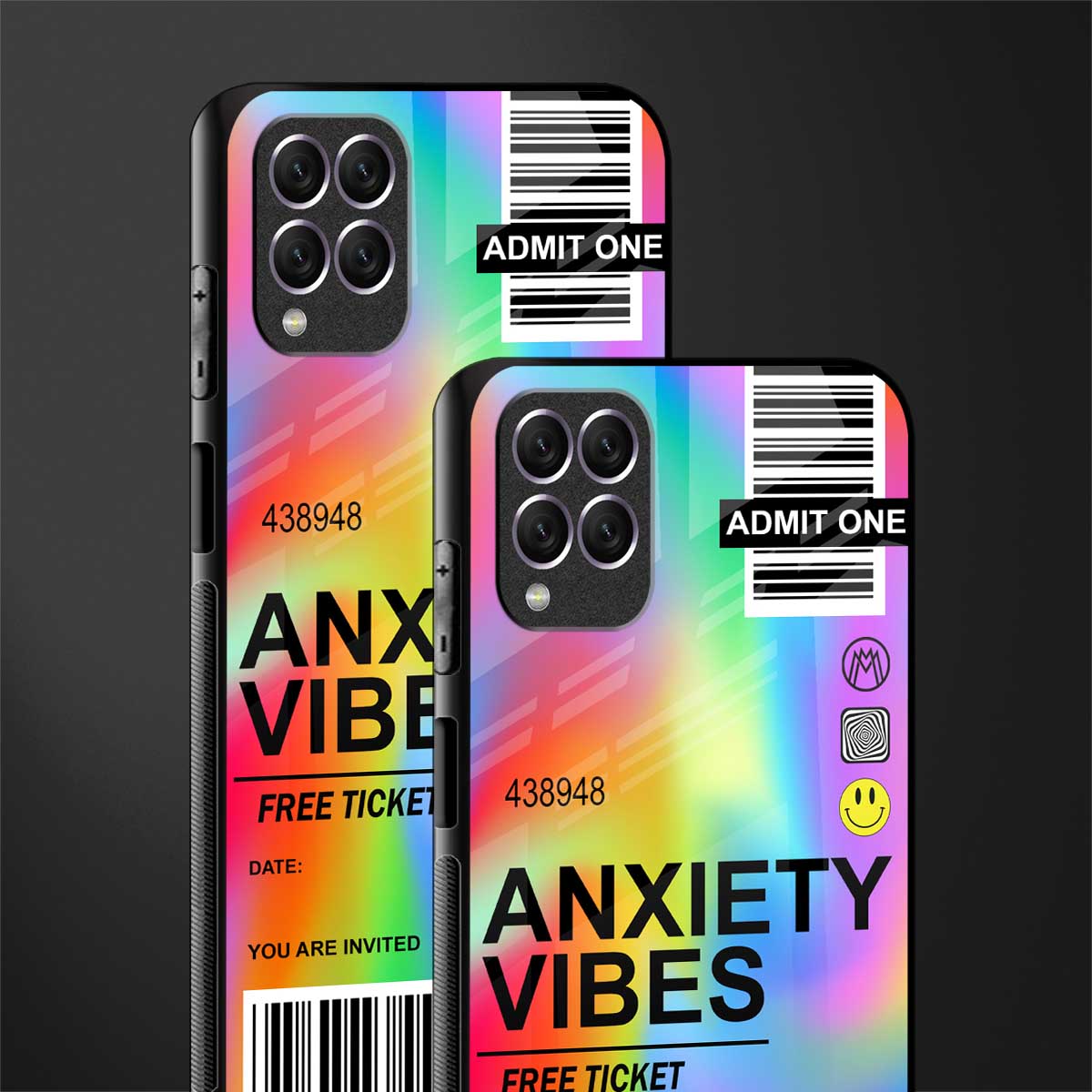 anxiety vibes glass case for samsung galaxy f62 image-2