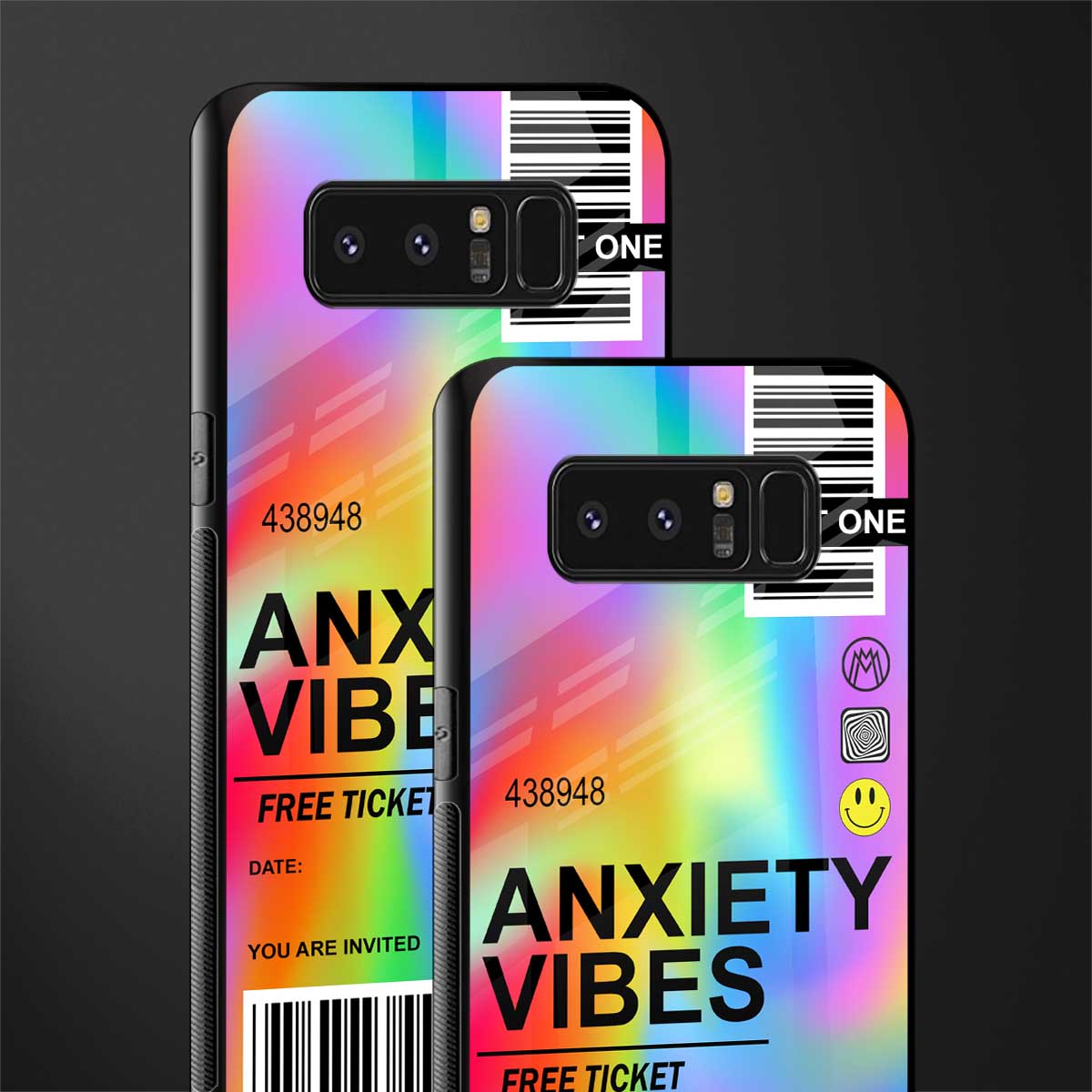anxiety vibes glass case for samsung galaxy note 8 image-2