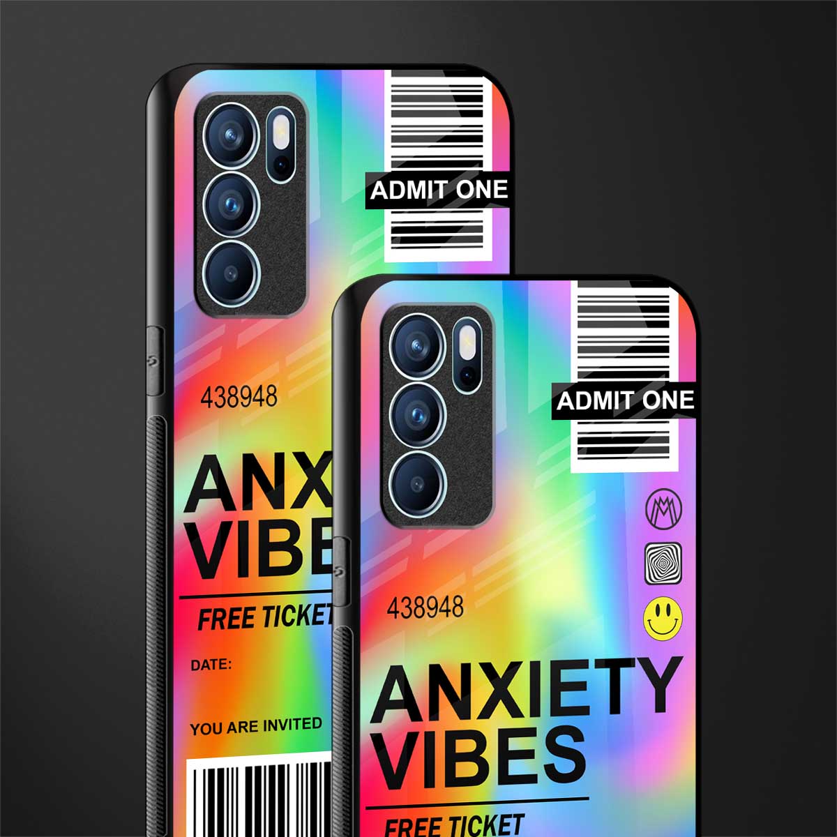 anxiety vibes glass case for oppo reno6 pro 5g image-2