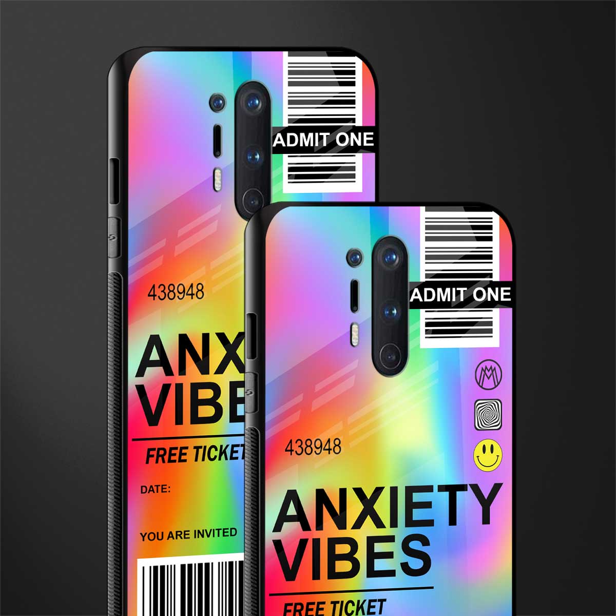 anxiety vibes glass case for oneplus 8 pro image-2