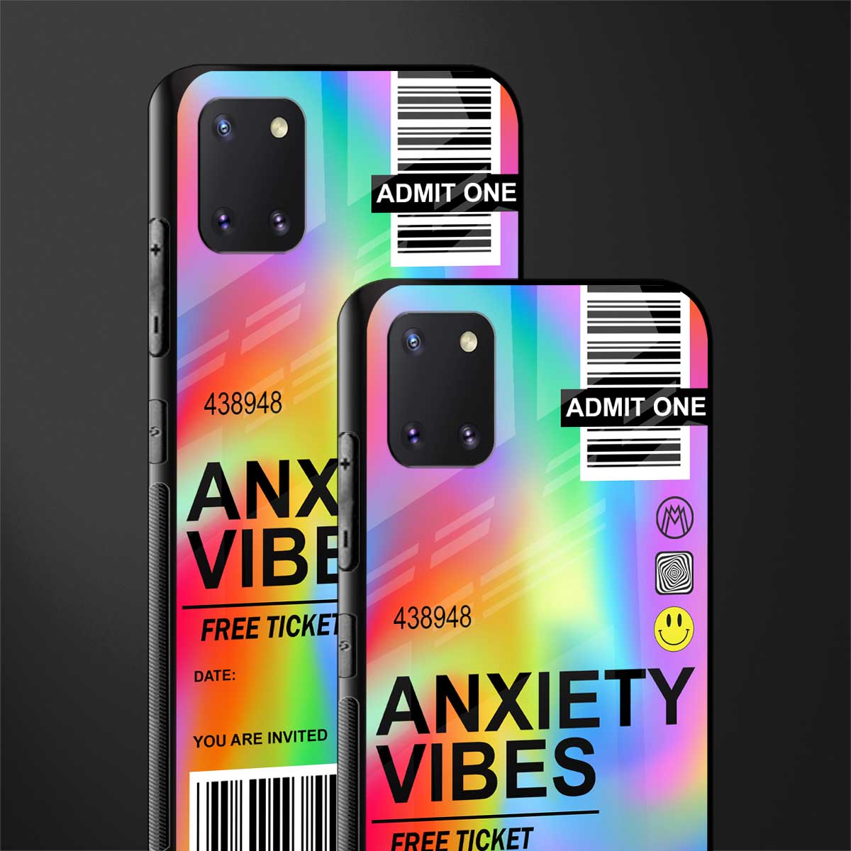 anxiety vibes glass case for samsung a81 image-2