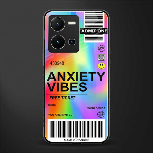 anxiety vibes back phone cover | glass case for vivo y35 4g