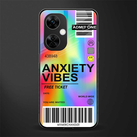 anxiety vibes back phone cover | glass case for oneplus nord ce 3 lite