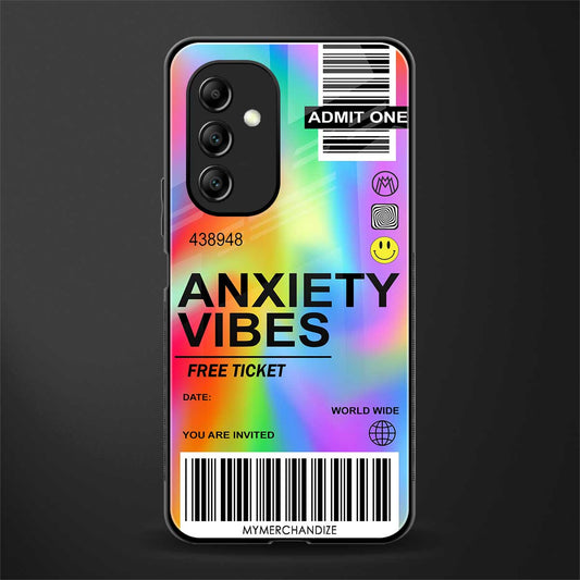 anxiety vibes back phone cover | glass case for samsung galaxy a14 5g
