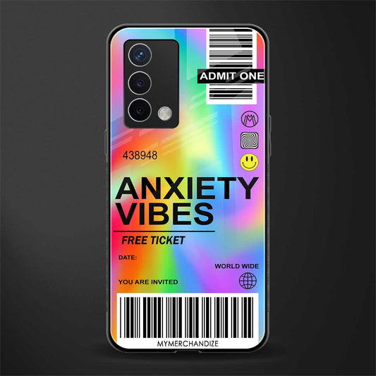 anxiety vibes back phone cover | glass case for oppo a74 4g