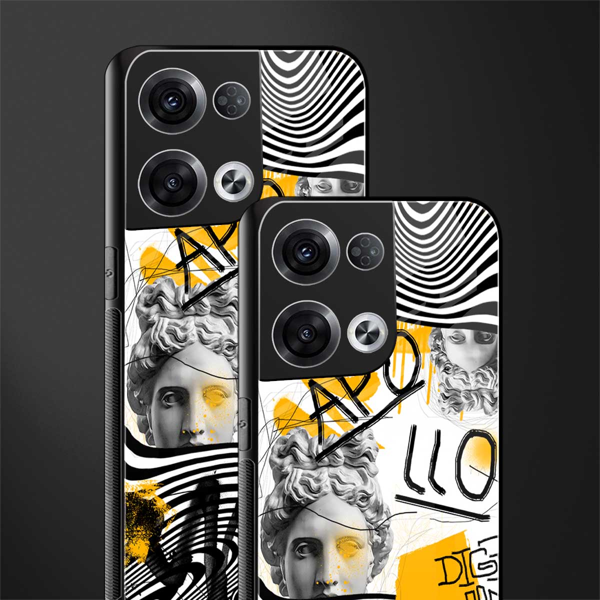 apollo project back phone cover | glass case for oppo reno 8 pro