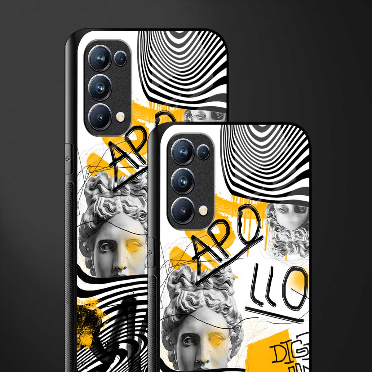 apollo project back phone cover | glass case for oppo reno 5