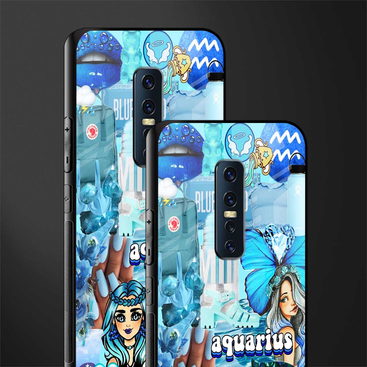 aquarius aesthetic collage glass case for vivo v17 pro image-2
