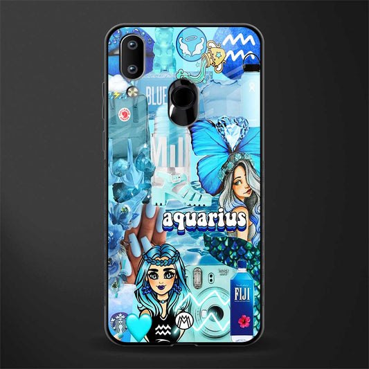 aquarius aesthetic collage glass case for vivo y91 image