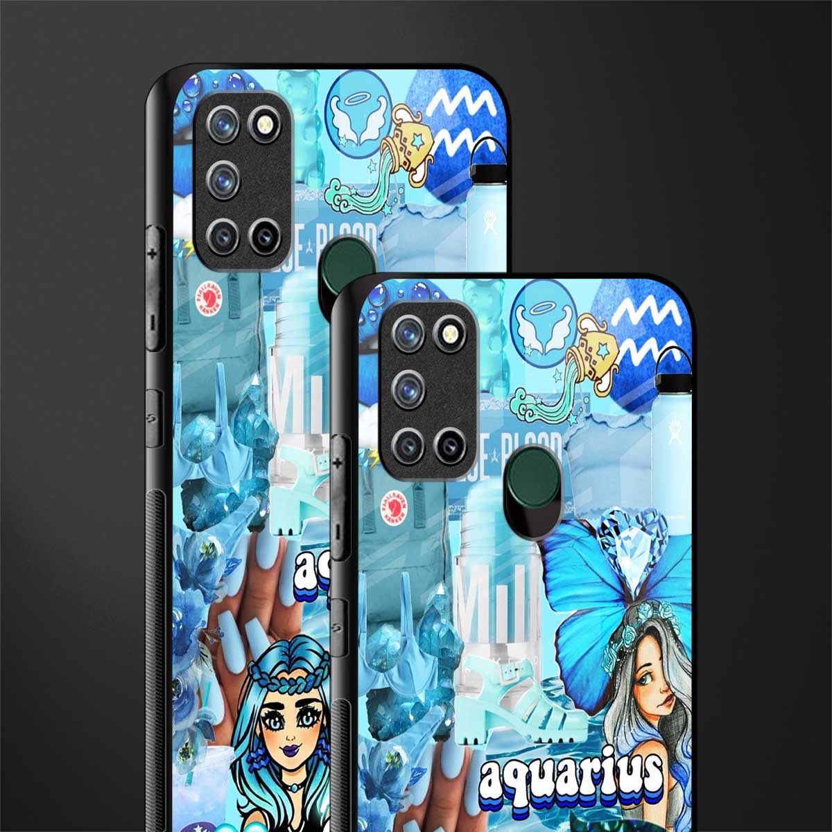 aquarius aesthetic collage glass case for realme 7i image-2