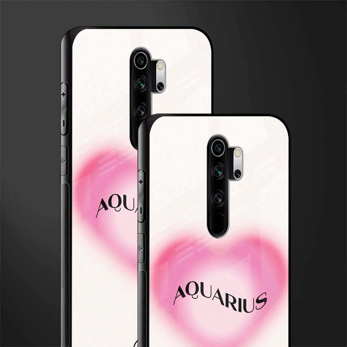 aquarius minimalistic glass case for redmi note 8 pro image-2