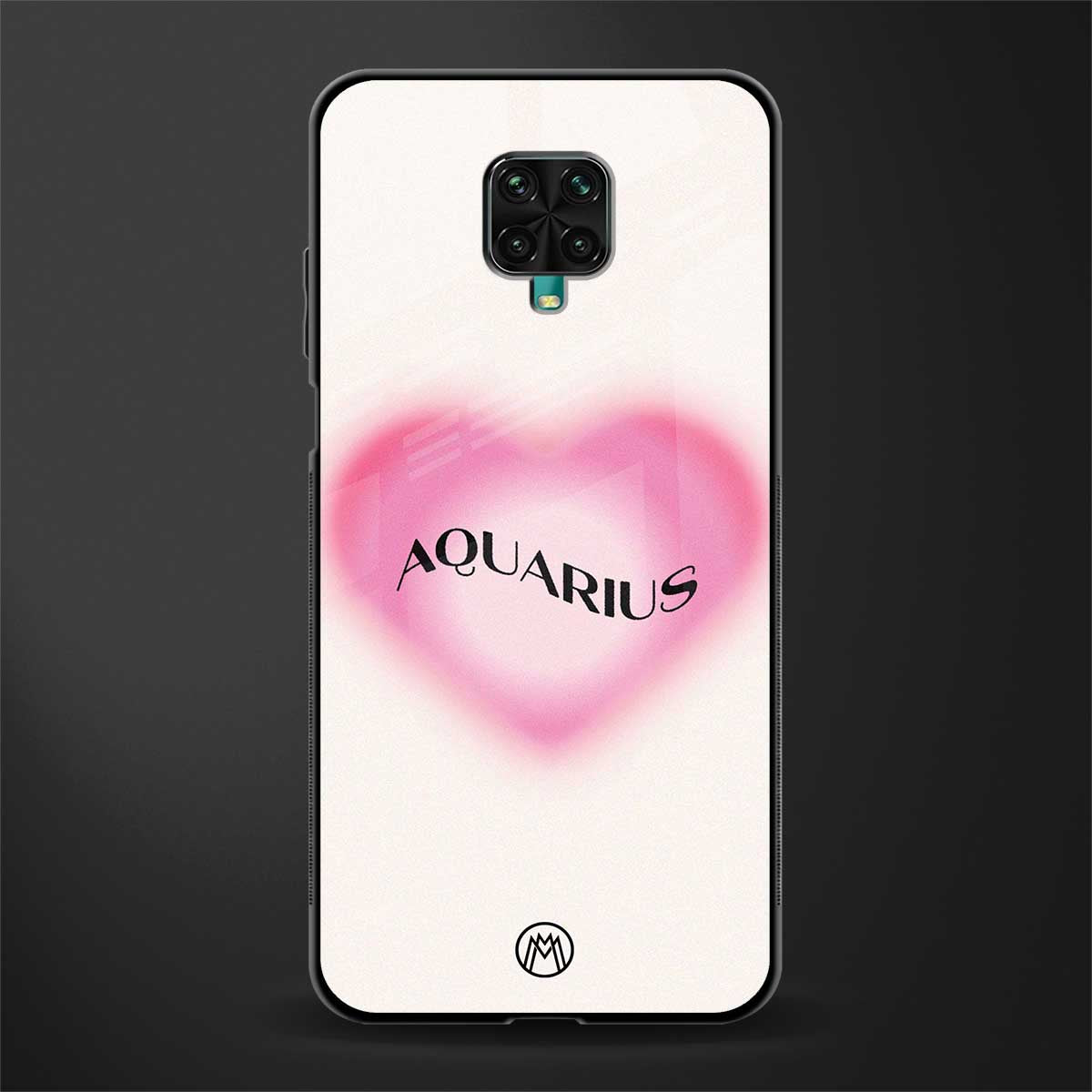 aquarius minimalistic glass case for redmi note 9 pro image