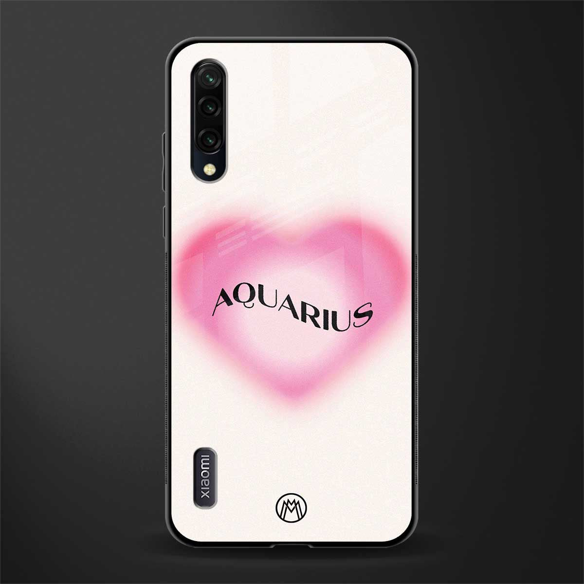 aquarius minimalistic glass case for mi a3 redmi a3 image