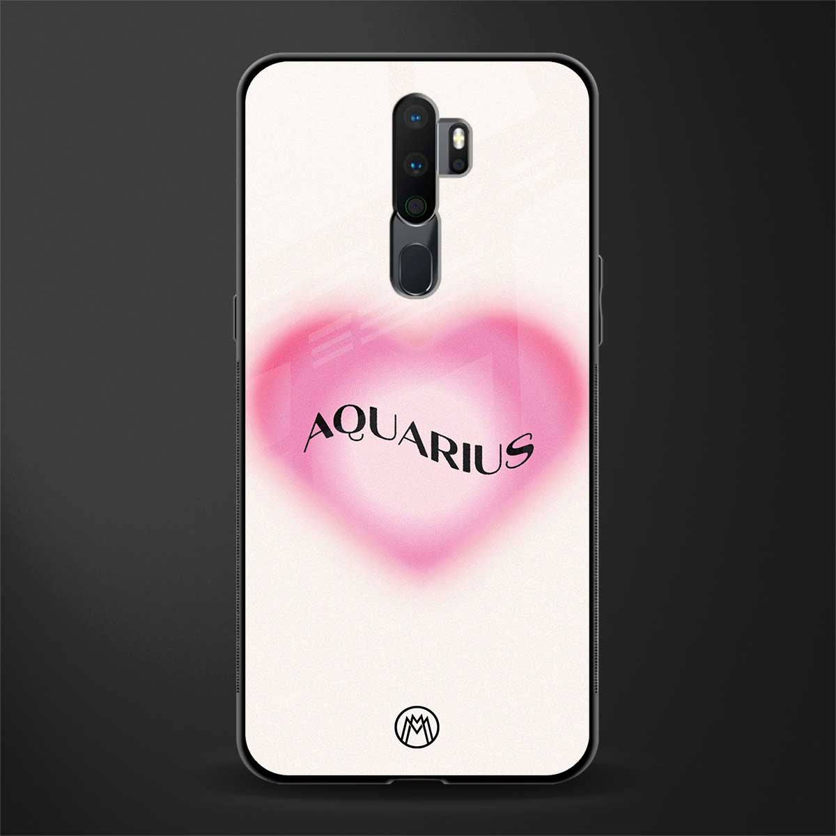 aquarius minimalistic glass case for oppo a9 2020 image