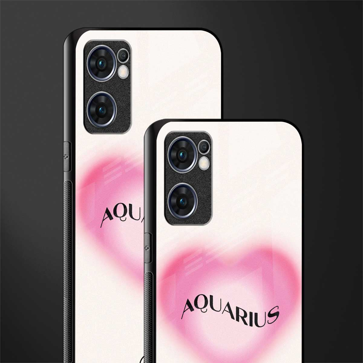 aquarius minimalistic glass case for oppo reno7 5g image-2