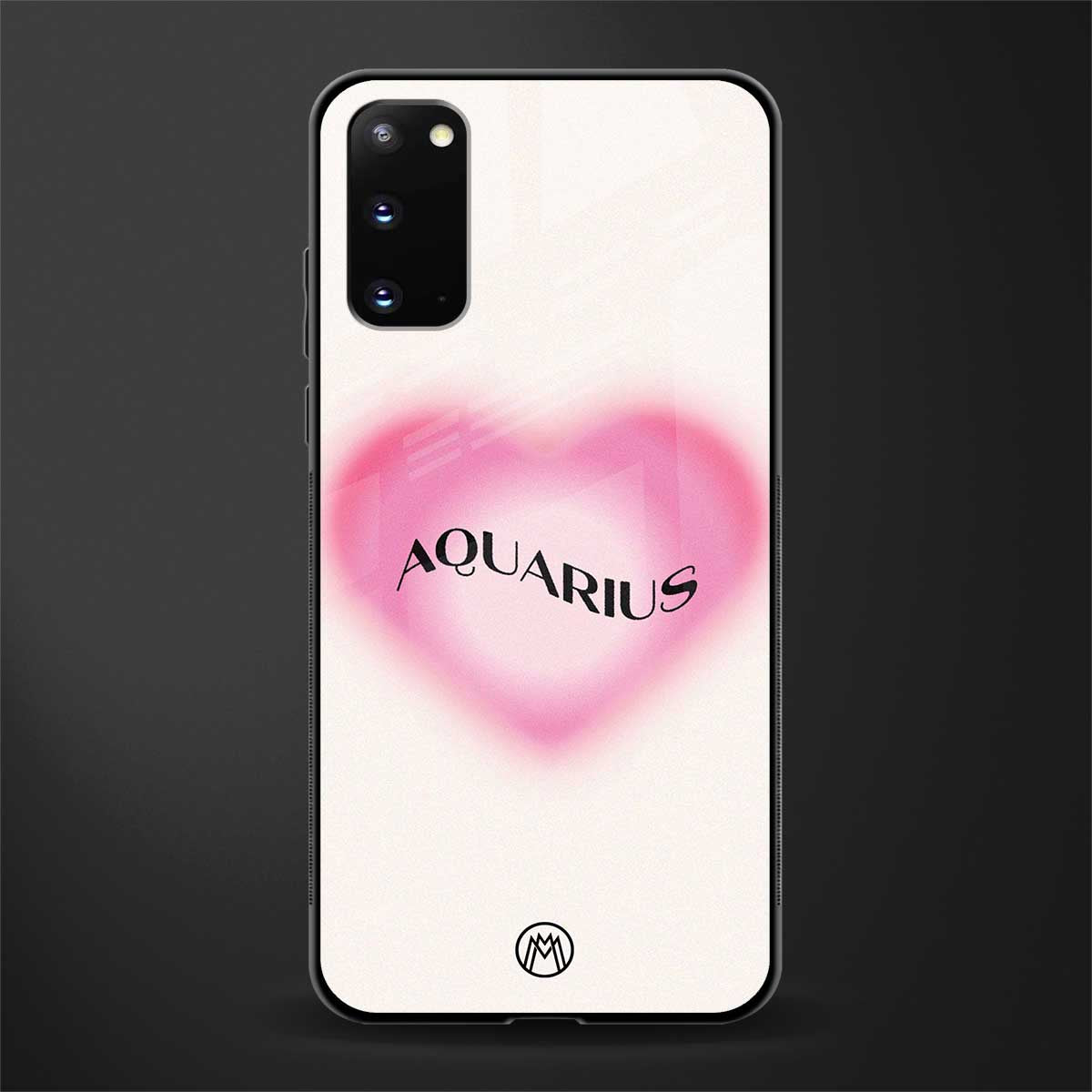 aquarius minimalistic glass case for samsung galaxy s20 image