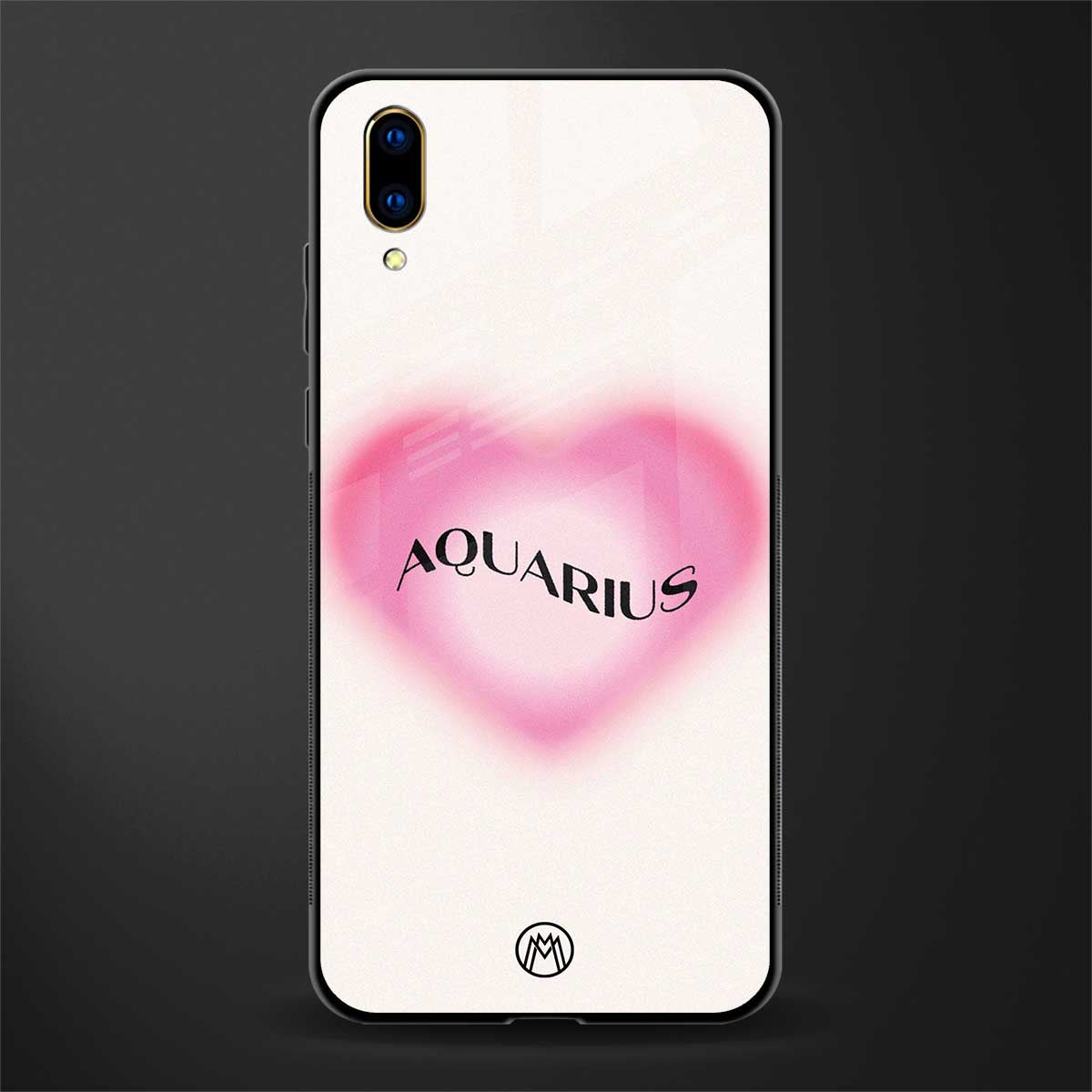 aquarius minimalistic glass case for vivo v11 pro image