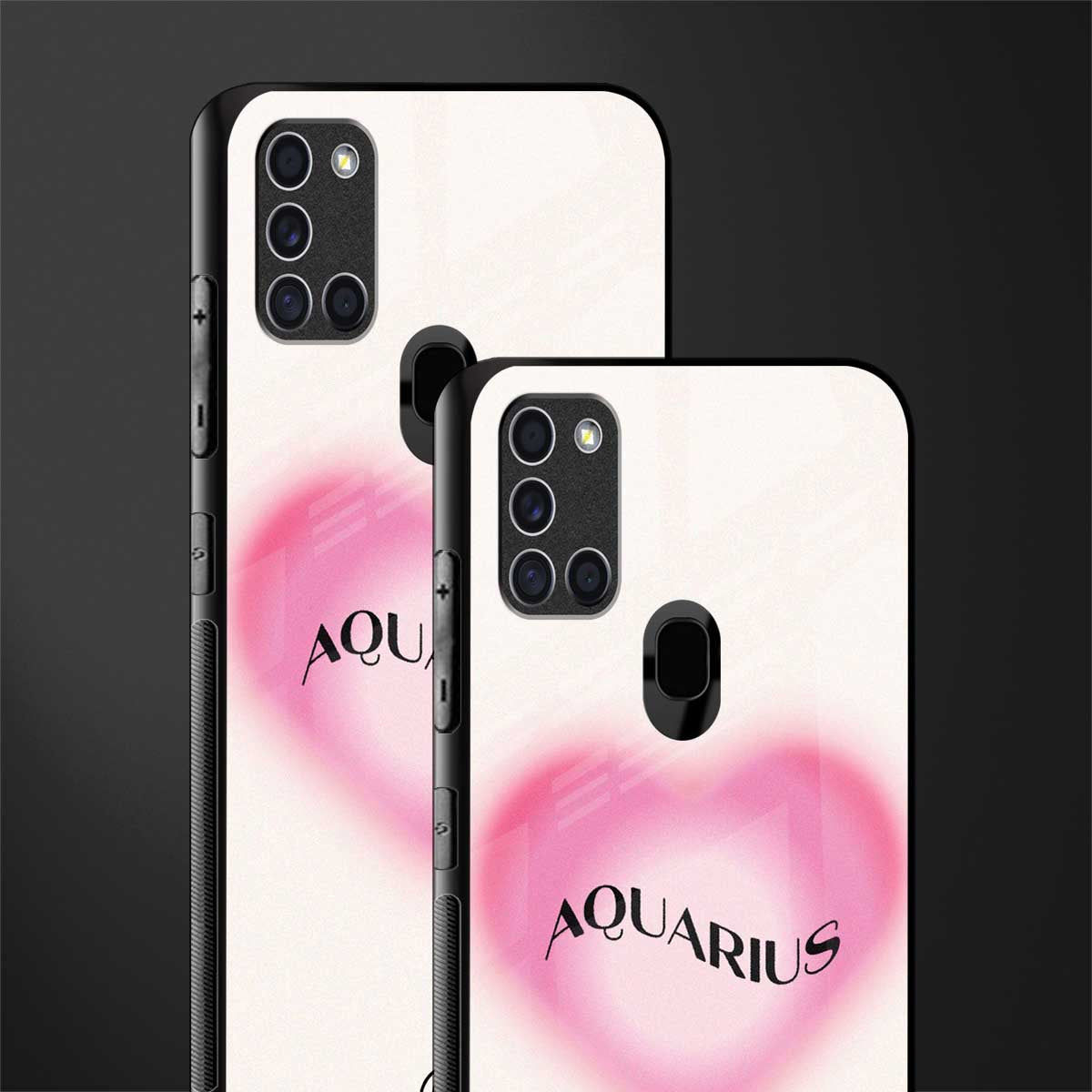 aquarius minimalistic glass case for samsung galaxy a21s image-2