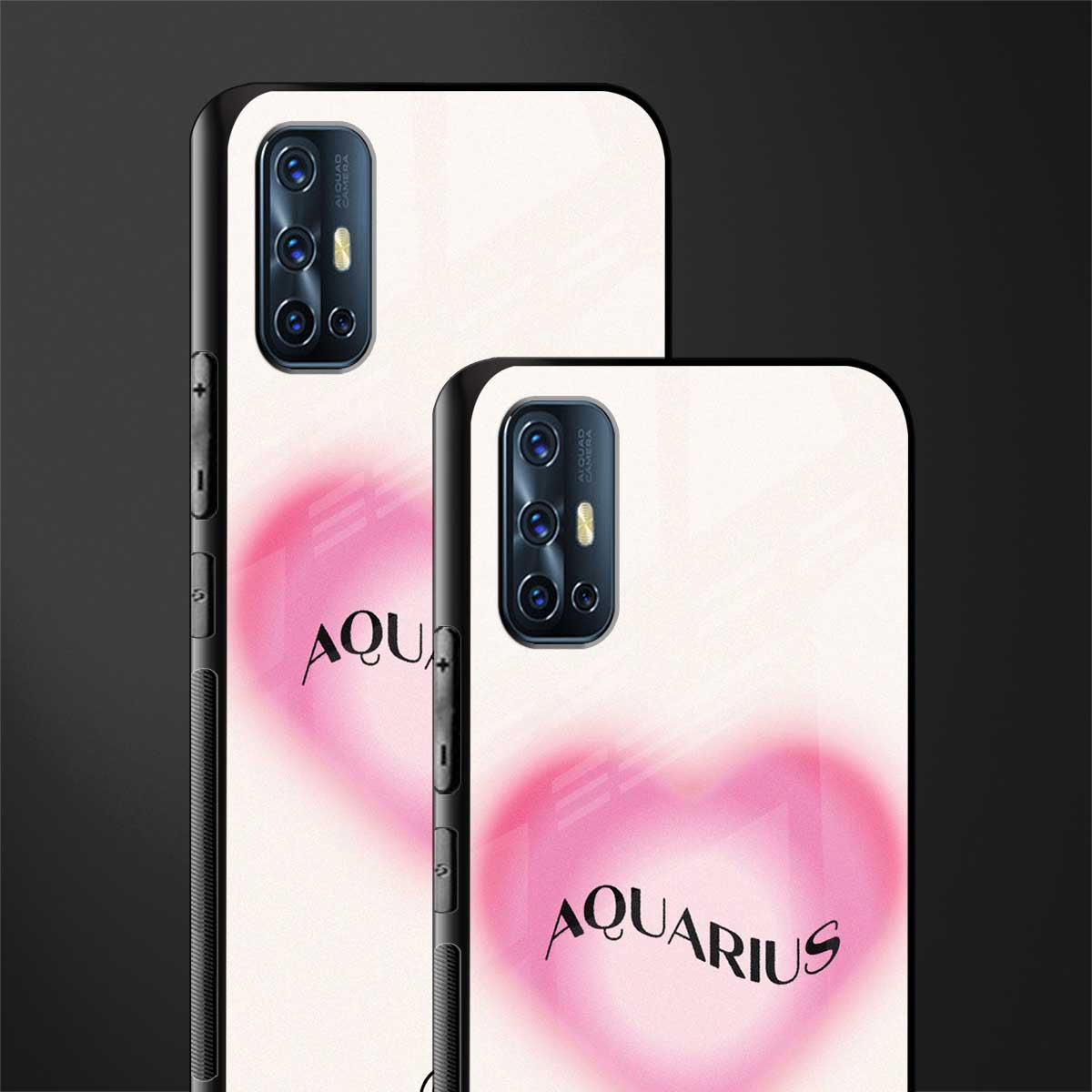 aquarius minimalistic glass case for vivo v17 image-2