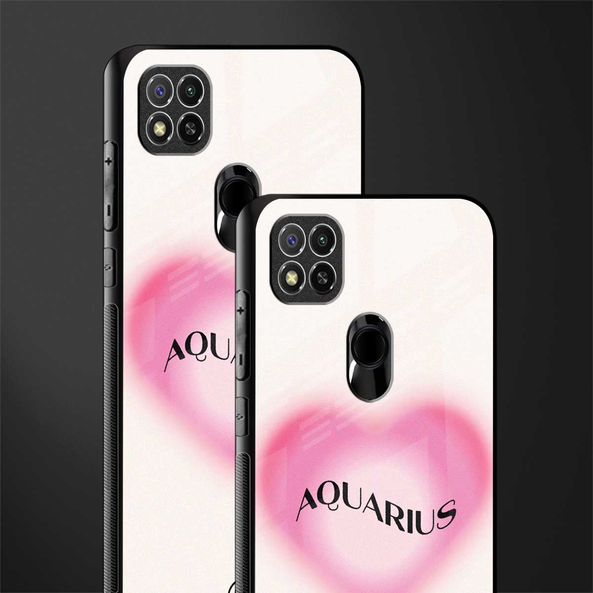 aquarius minimalistic glass case for redmi 9 image-2