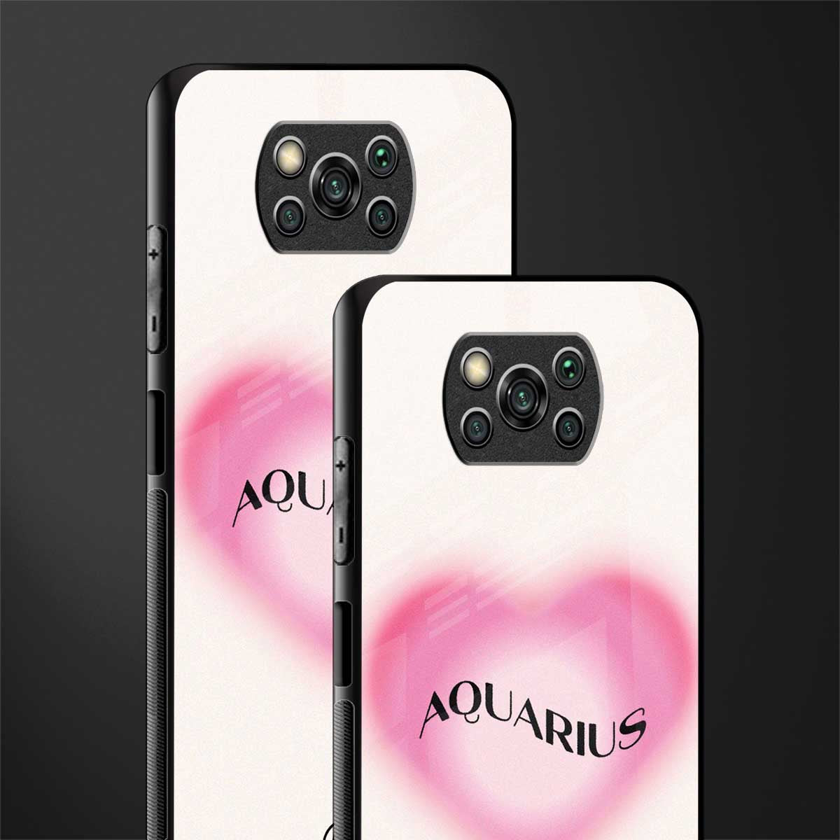 aquarius minimalistic glass case for poco x3 image-2