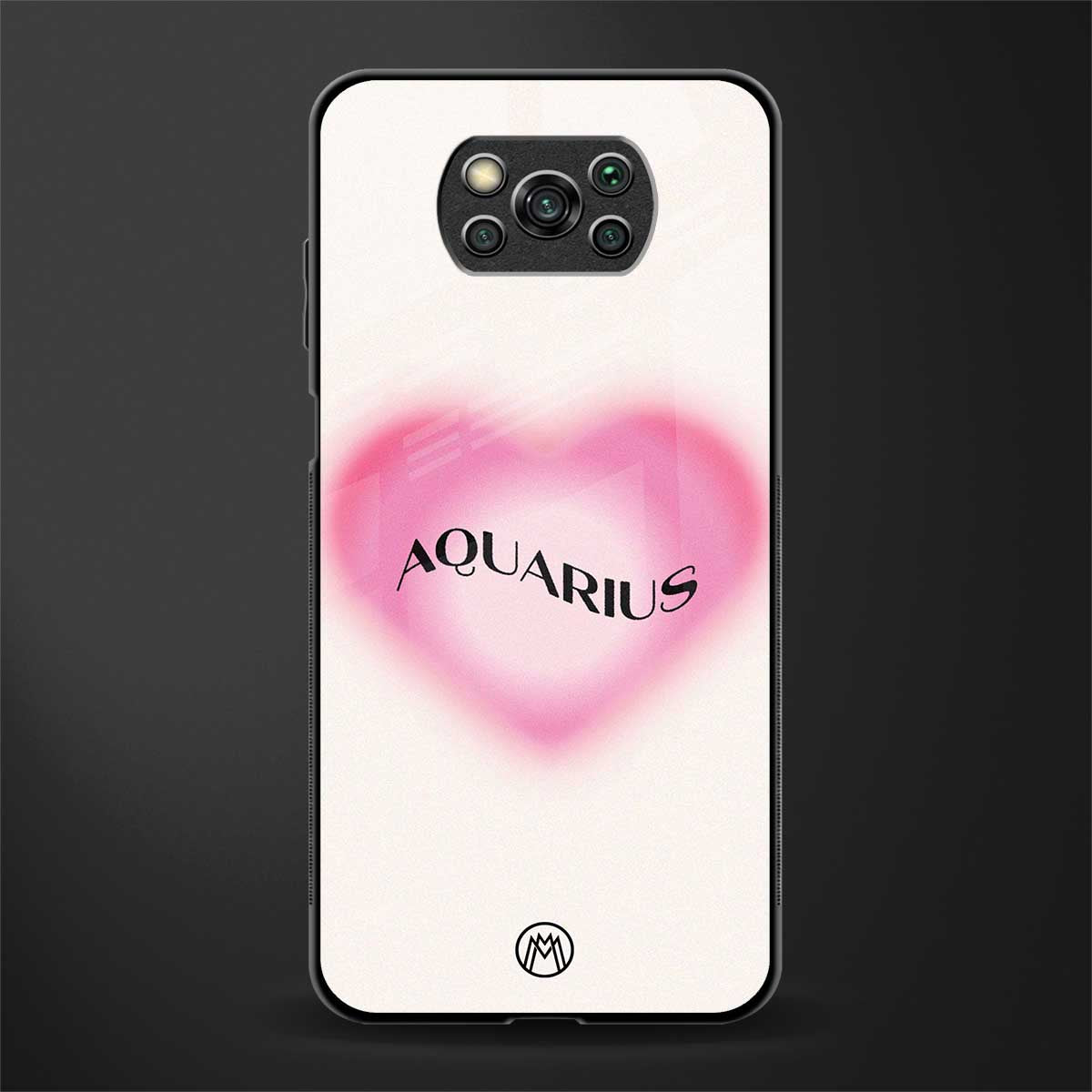 aquarius minimalistic glass case for poco x3 image