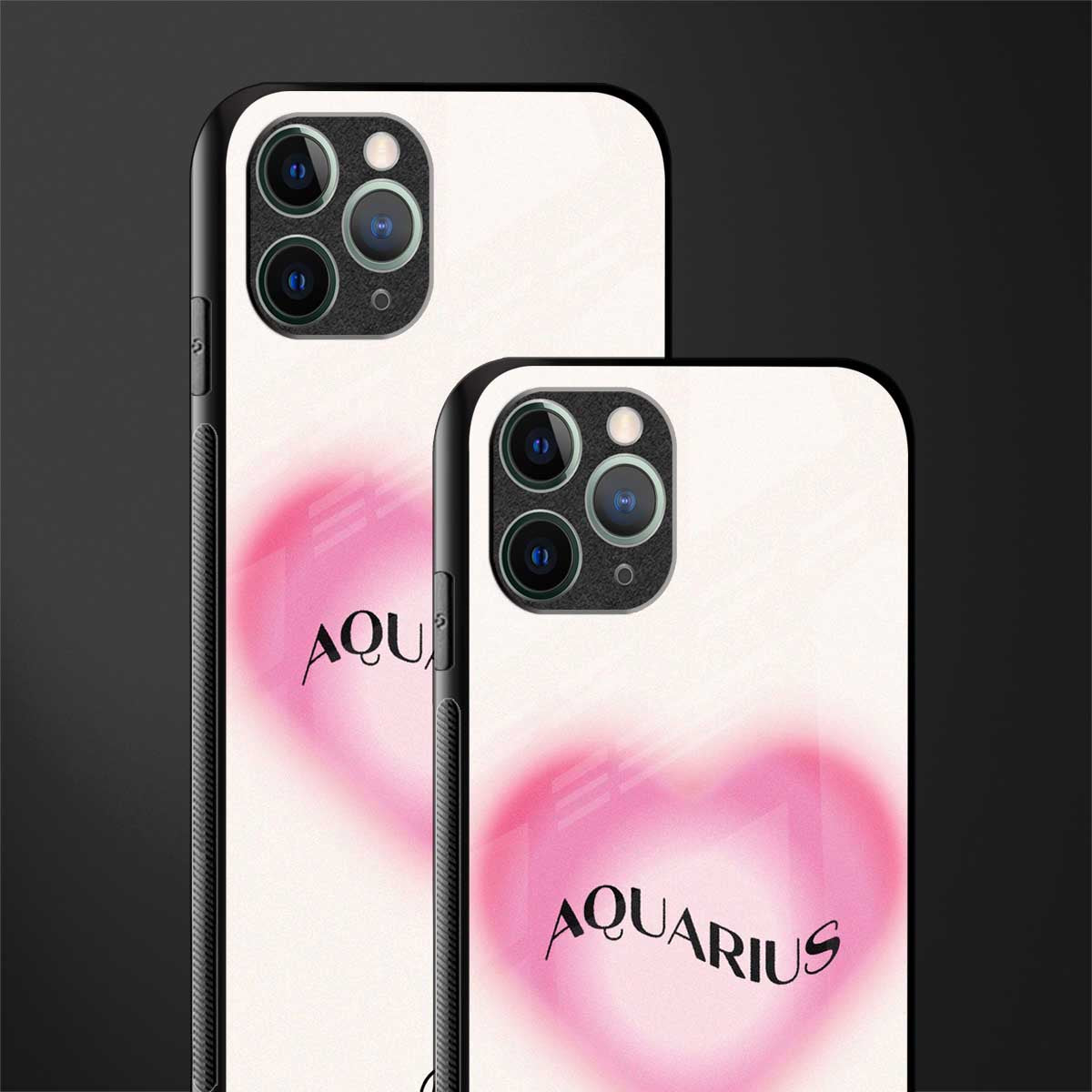 aquarius minimalistic glass case for iphone 11 pro image-2