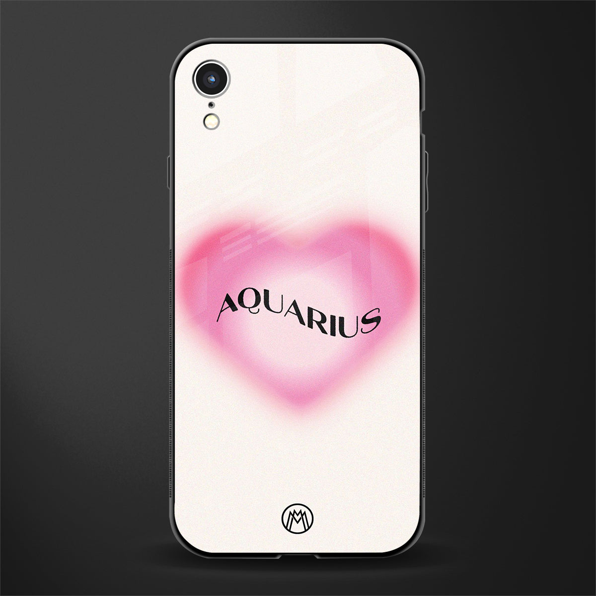 aquarius minimalistic glass case for iphone xr image