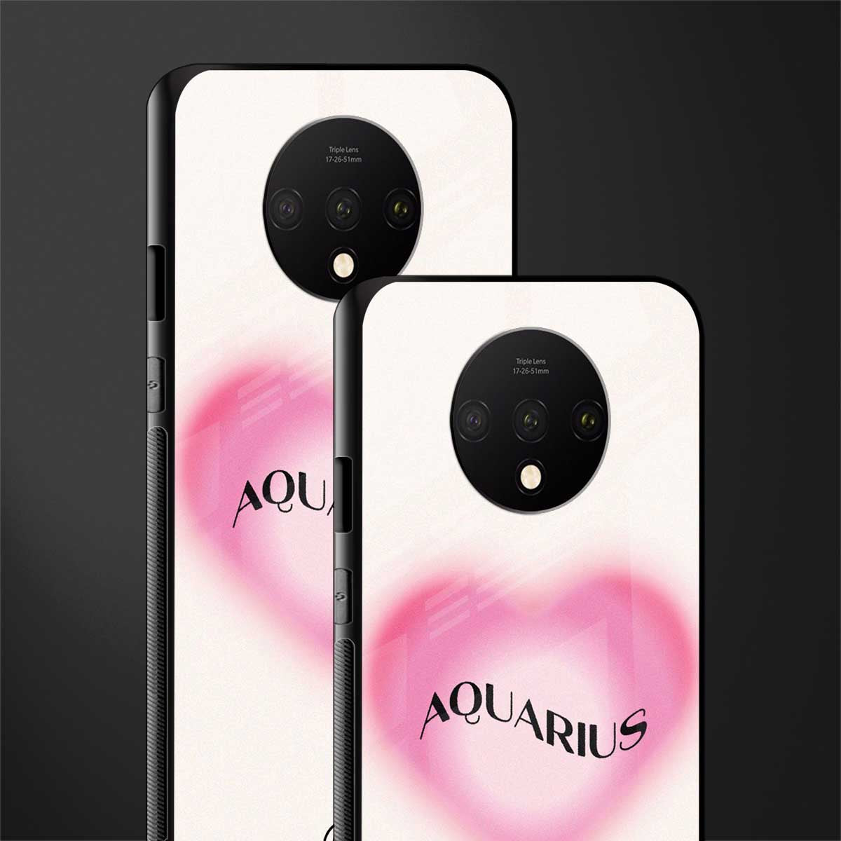 aquarius minimalistic glass case for oneplus 7t image-2