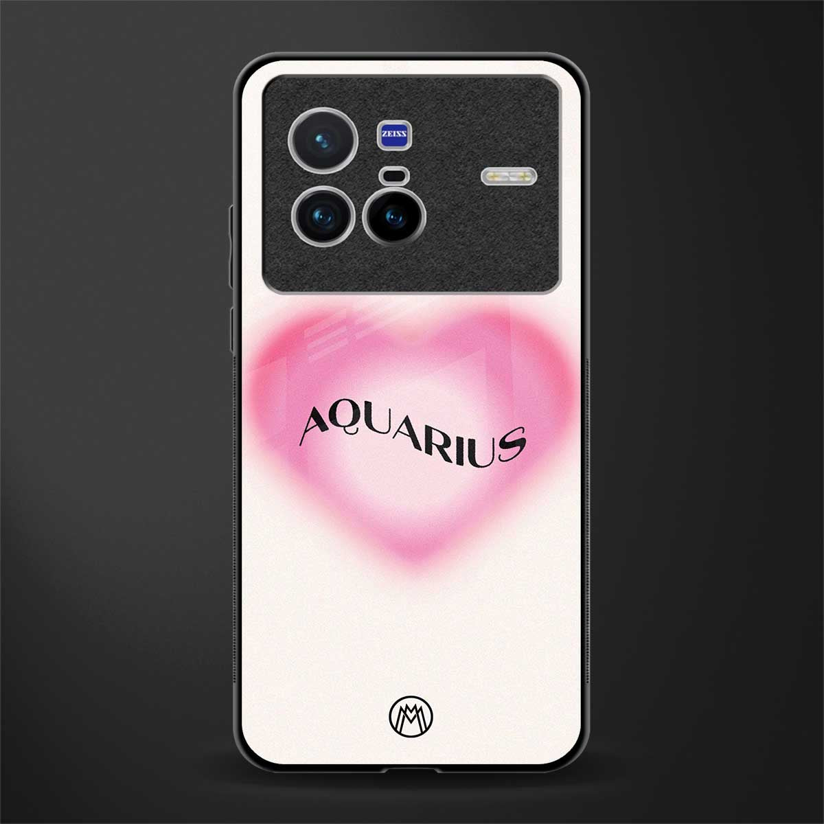aquarius minimalistic glass case for vivo x80 image