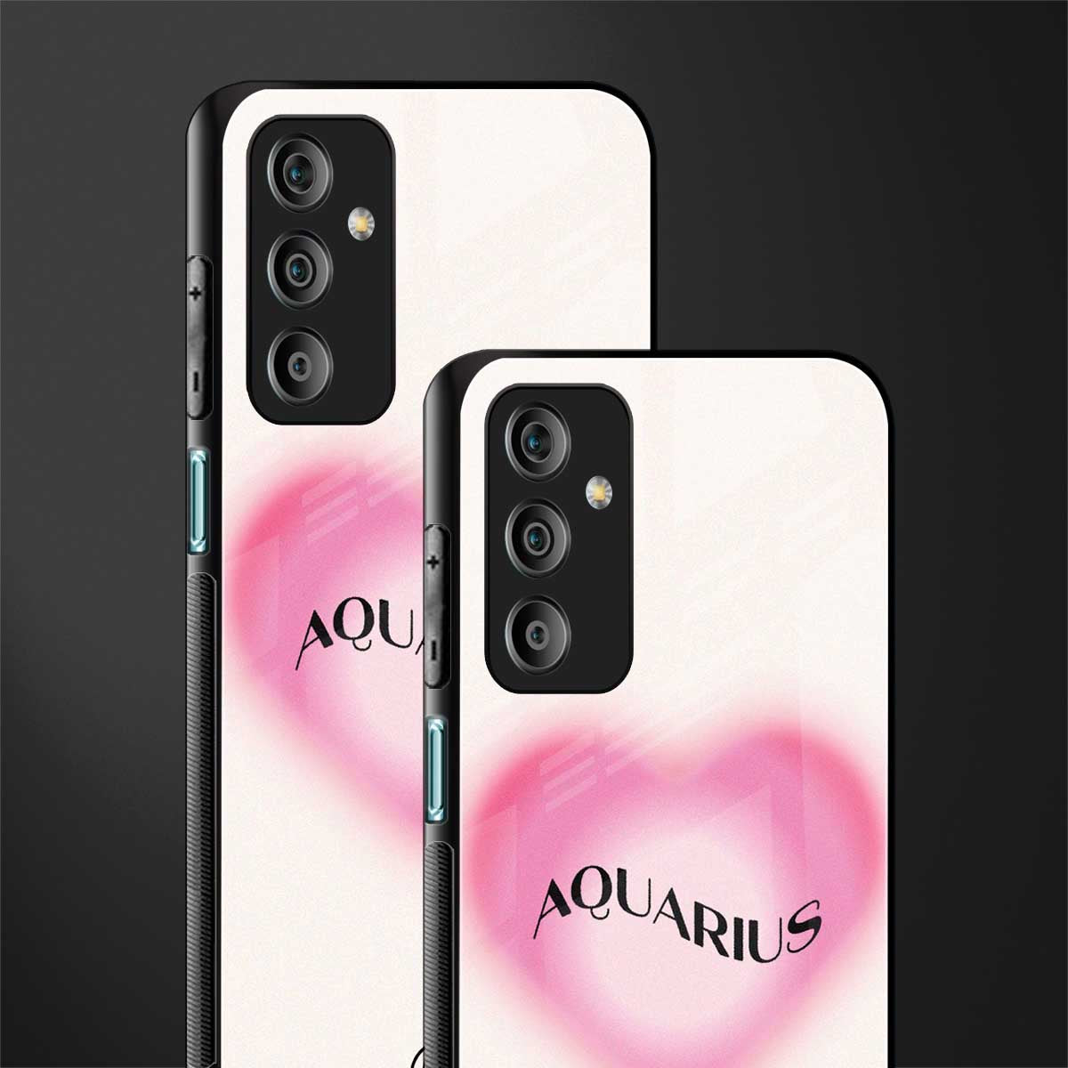 aquarius minimalistic back phone cover | glass case for samsung galaxy f23 5g