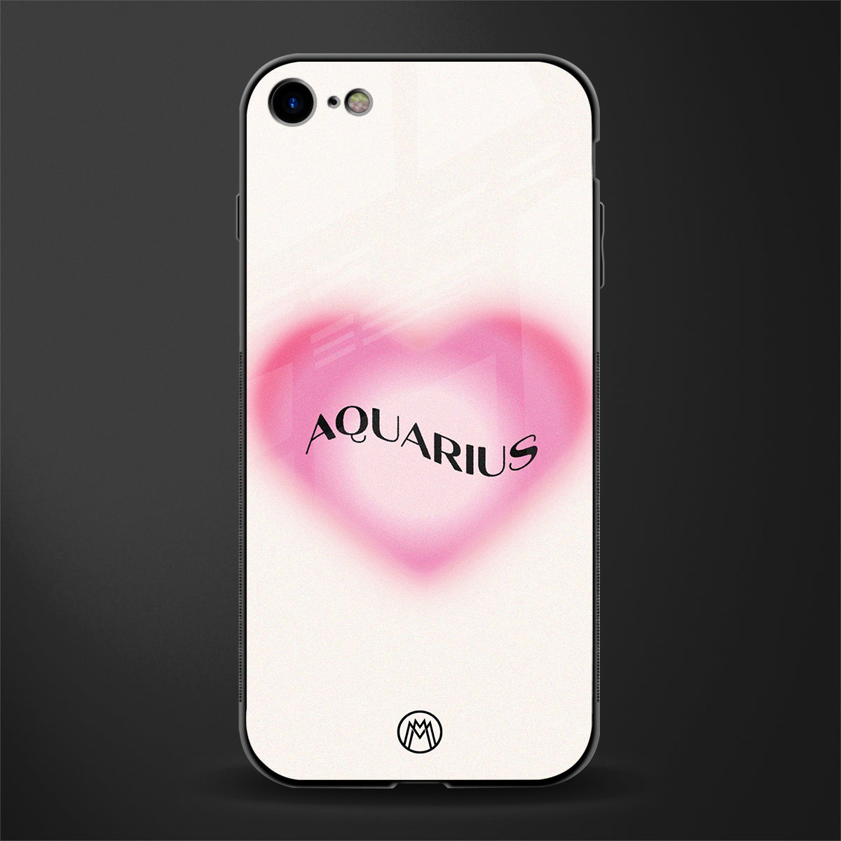 aquarius minimalistic glass case for iphone se 2020 image