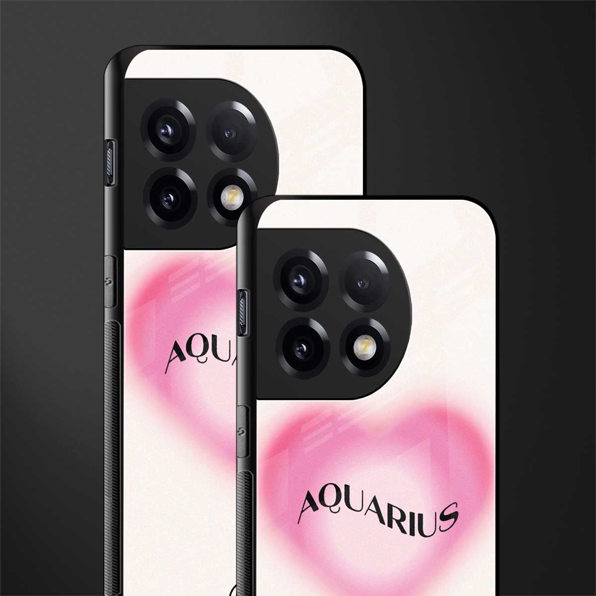 aquarius minimalistic back phone cover | glass case for oneplus 11r