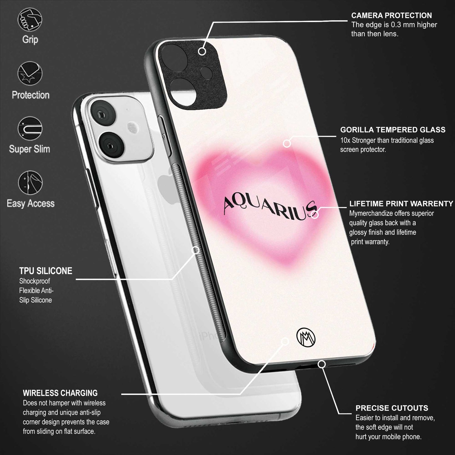 aquarius minimalistic glass case for vivo v23 pro 5g image-4
