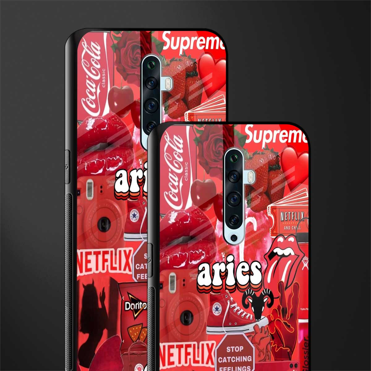 aries aesthetic collage glass case for oppo reno 2z image-2